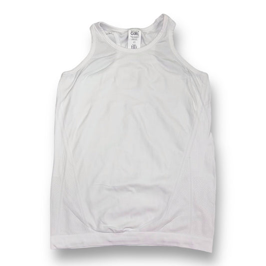 Athleta Girl Size 8 Sleeveless Top White Athletic Performance Tank
