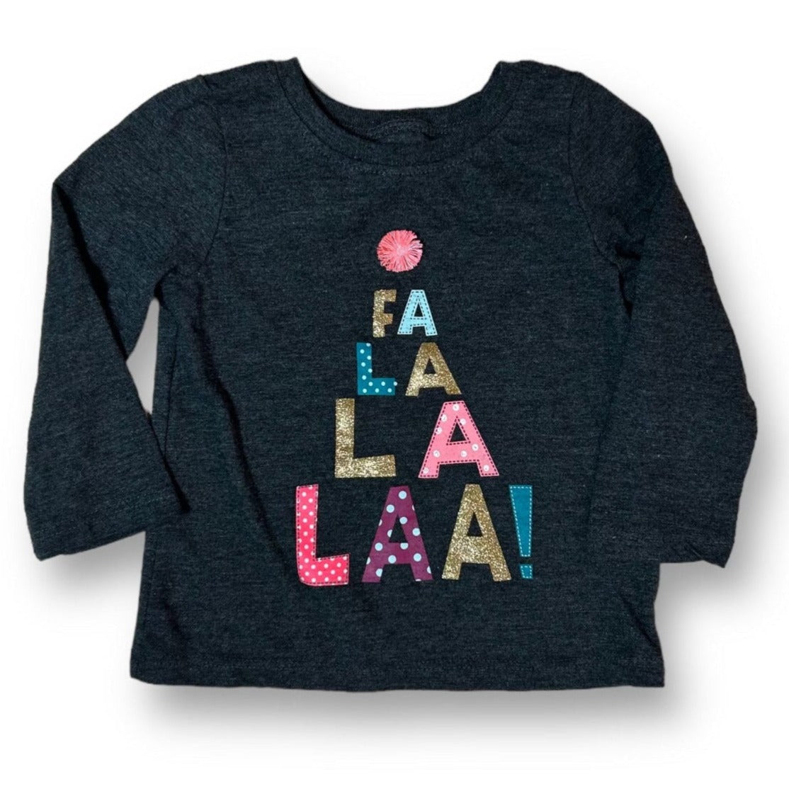 Girls Jumping Beans Size 12 Months FA LA LA LAA! Christmas Shirt
