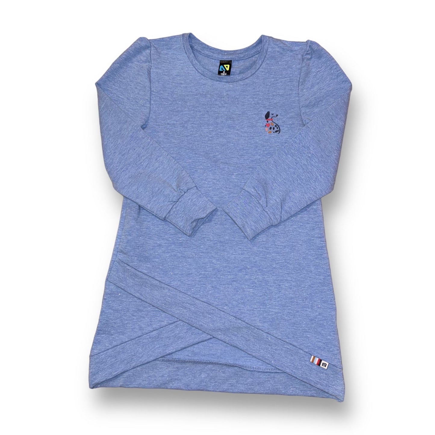 Girls Size 5 Blue Long Sleeve Boutique Dress