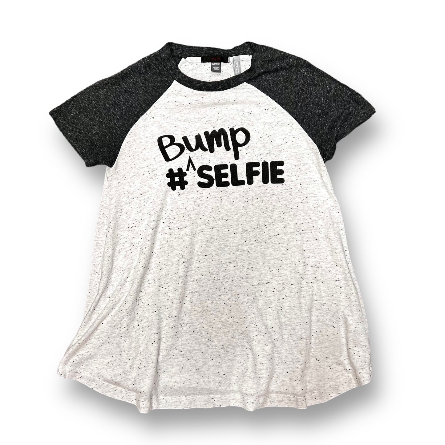 Ladies Size XS Gray Bump Selfie Maternity Tee