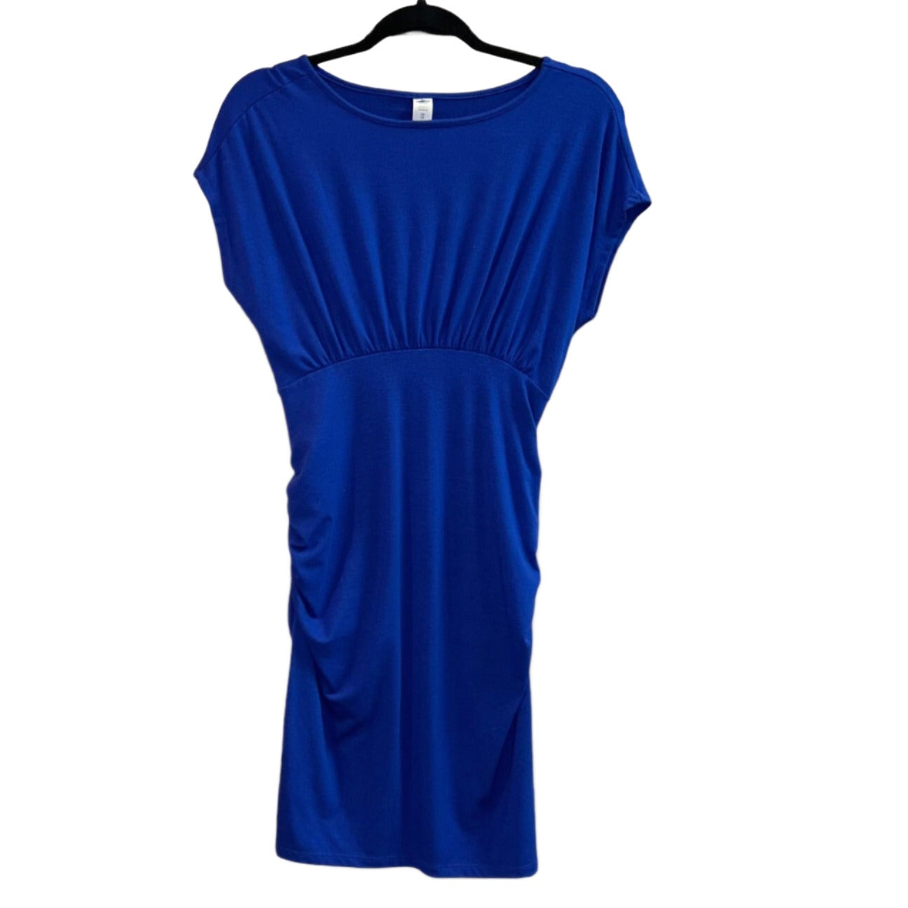 Old Navy Royal Blue XS Cotton-Blend Cinched Comfy Maternity Dress