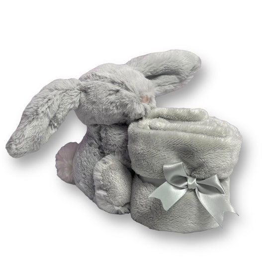NEW! Jellycat Bashful Grey Bunny Baby Stuffed Animal Security Blanket
