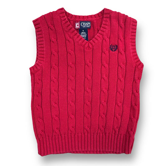 Boys Chaps Size 5 Red Sweater Vest