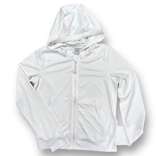 Girls Athleta Girl Size 14 X-Large White Zippered Jacket