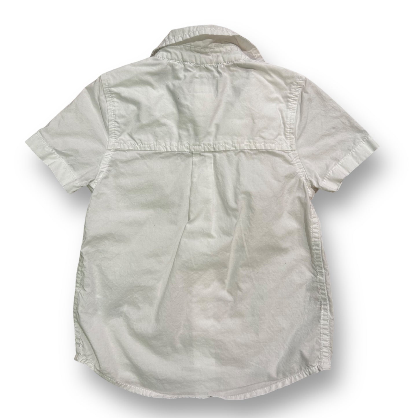 Boys OshKosh Size 3T Short Sleeve White Button Up Shirt