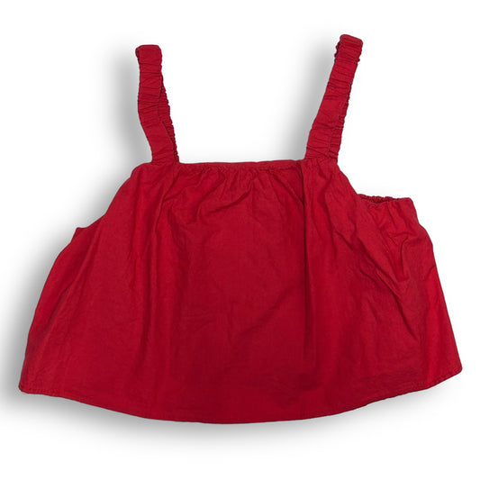 Girls Zara Size 11/12 Red Cropped Tank Top