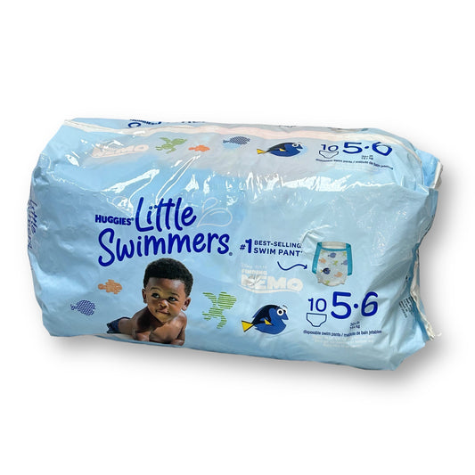 NEW! Huggies Little Swimmers Size 5/6 Swim Diapers, 10-Count