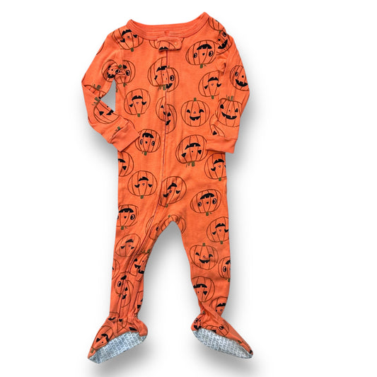 Boys Carter's Size 18 Months Orange Zippered Halloween Footie PJ's