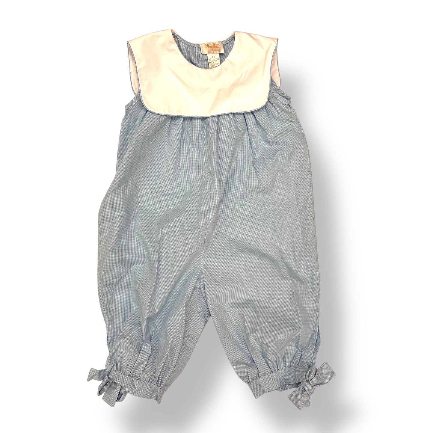 Rosalina Collection Girls Size 3T Romper: Collared with Snap Bottom