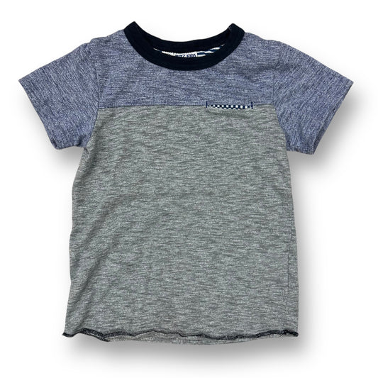 Boys Size 4/5 Blue & Gray Soft Knit Short Sleeve Shirt with Pocket