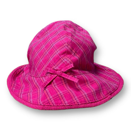 Girls Children's Place Size 6-12 Months Pink Plaid Sun Hat