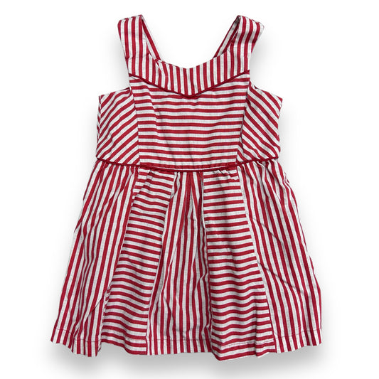 Girls OshKosh Size 2T Red Striped Spaghetti Strap Dress