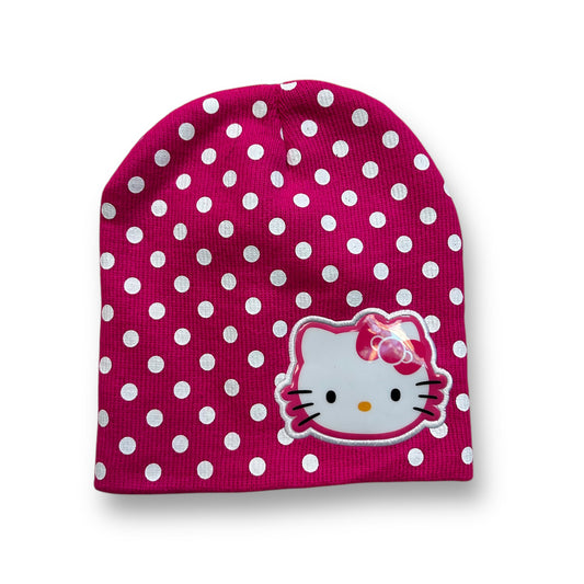 Girls Hello Kitty Kids OSFM Hot Pink Stretch Knit Winter Hat