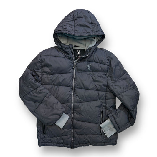 Boys Spyder Size 10/12 YMD Gray Winter Coat