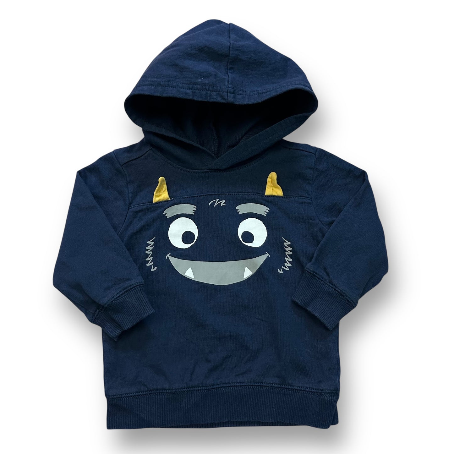 Carter's Boys Size 18 Months Navy Blue 3D Monster Long Sleeve Hoodie Shirt