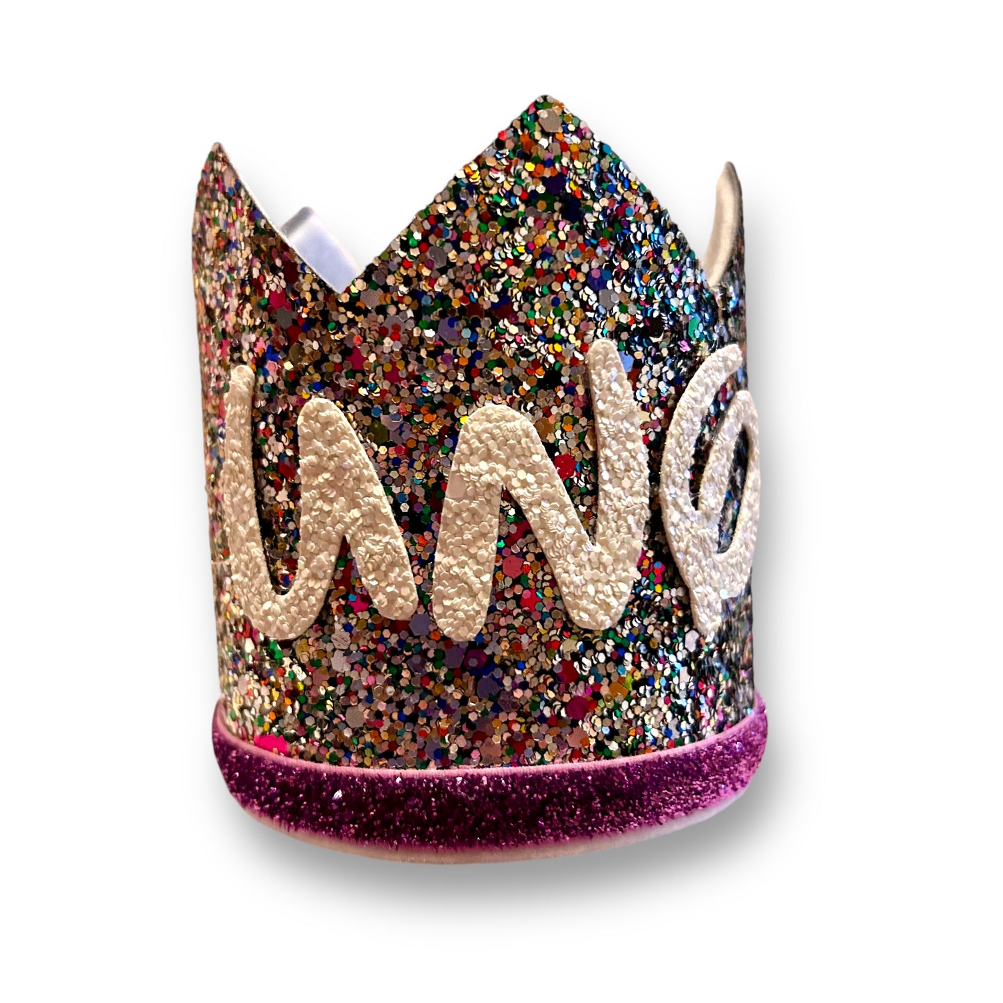 Glitter Confetti Uno 1st Birthday Crown