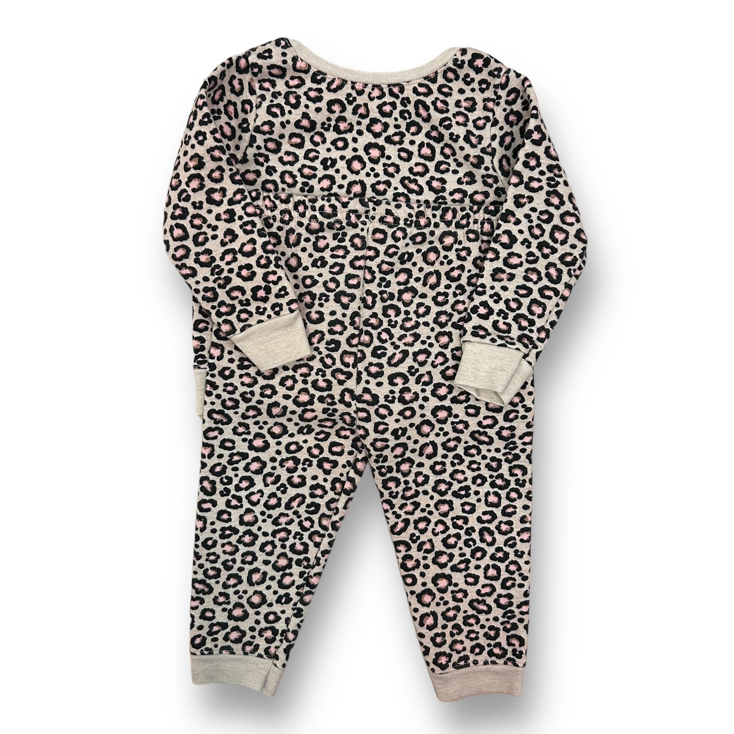 Toddler Girls Size 18 Months 2-Pc Outfit Animal Print Sweatshirt and Sweatpants