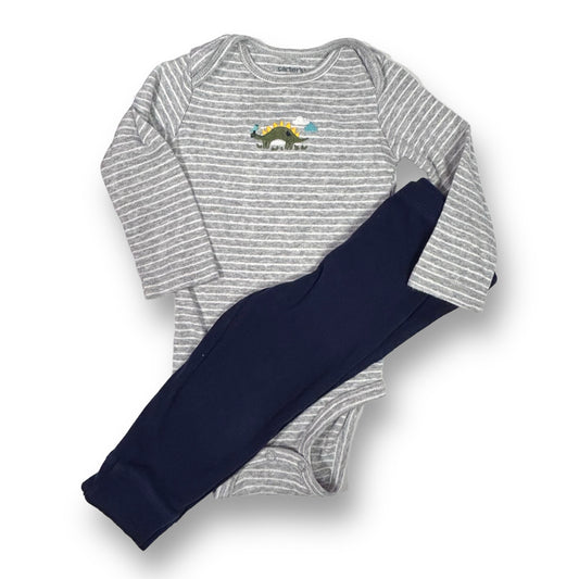 Boys Carter's Size 12 Months Gray & Navy 2-Pc Bodysuit & Pants Outfit