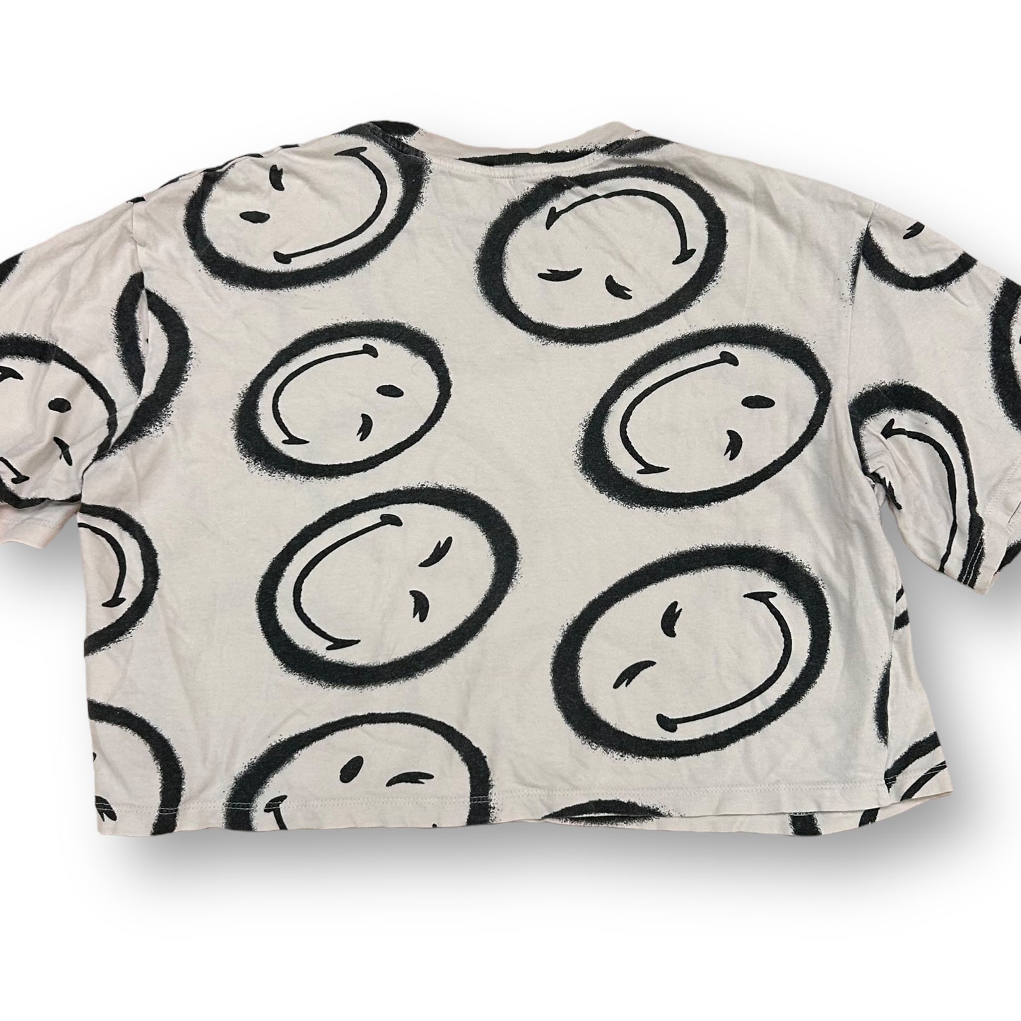 H&M Youth Girls Size 20 Smiley Face Cropped Tee