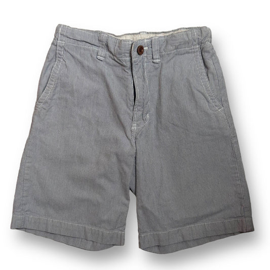 Boys Gap Size 7 Regular Light Blue Pinstripe 100% Cotton Adjustable Shorts