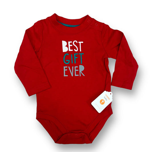 NEW! Boys Gymboree Size 3-6 Months Red Long Sleeve Christmas Snow Suit Bodysuit