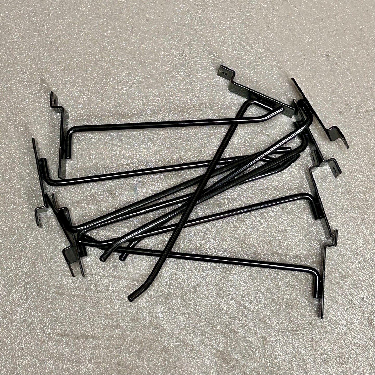 Black Slatwall Hooks 100-Pack Box Metal 10" and 12" Retail Display Mixed Lot