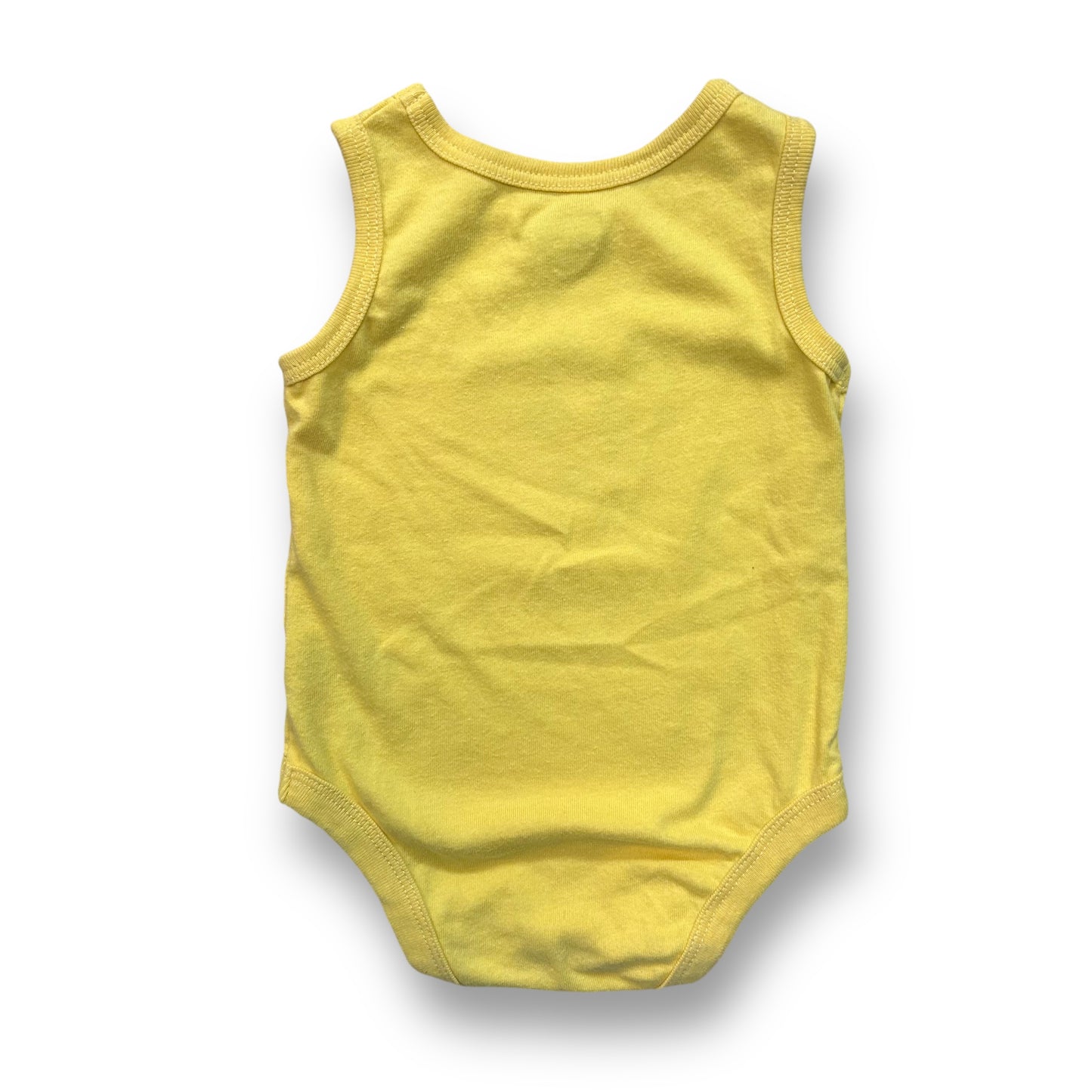 Boys Size 6-9 Months Yellow Sleeveless Soccer with Daddy Snap Bodysuit