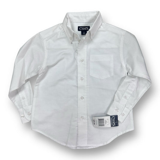 NEW! Boys Chaps Size 4 White Button Down Dress Shirt