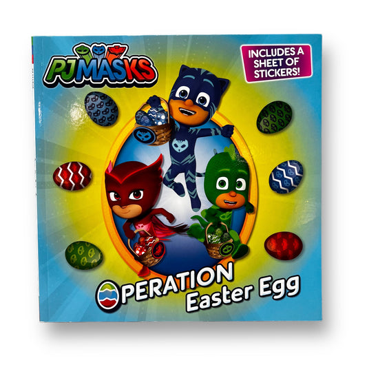 PJ Masks Operation Easter Egg Holiday Paperback Book with Stickers!