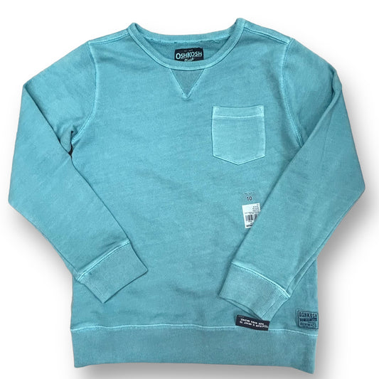 NEW! Boys OshKosh Size 10 Teal Pullover Sweatshirt