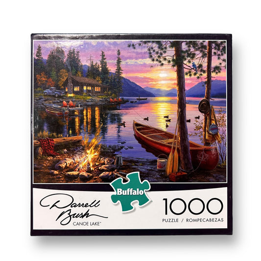 NEW! Buffalo Games Darrell Bush Canoe Lake 1000-Pc Puzzle