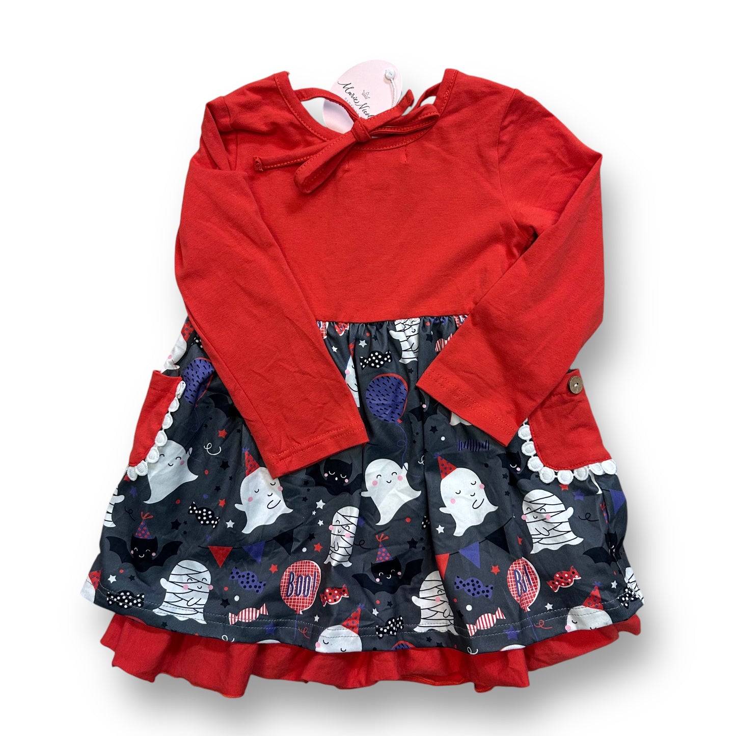 NEW! Girls Marie Nicole Size 3/4 Button Accent Halloween Dress