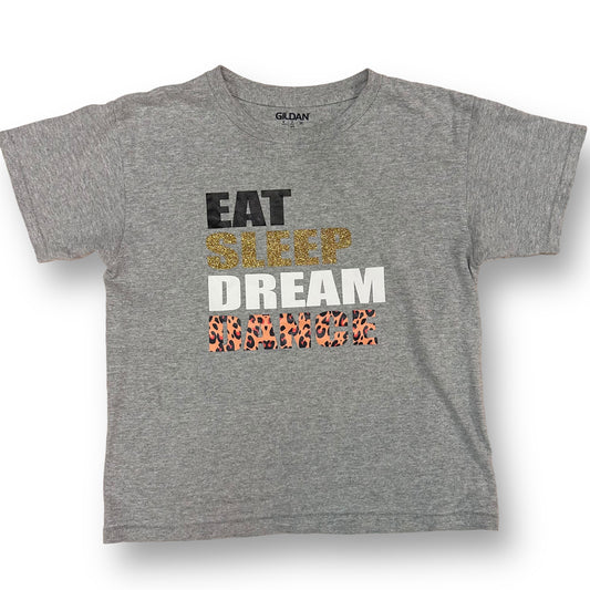 Girls Size 14/16 Youth Gray Short Sleeve Dance Tee