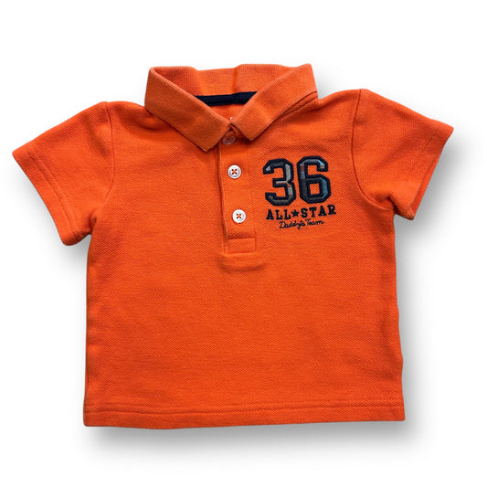 Boys Carter's Size 9 Months Orange Embroidered All Star Polo Shirt