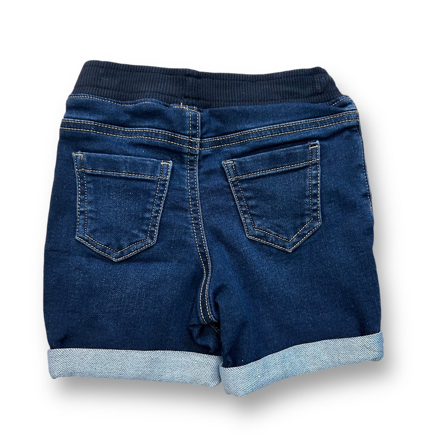 Toddler Boy Jean Shorts Size 2T Elastic Waist Denim with Cuffs