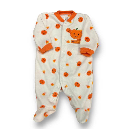 Boys Size Newborn Pumpkin & Candy Corn Halloween Footie One-Piece