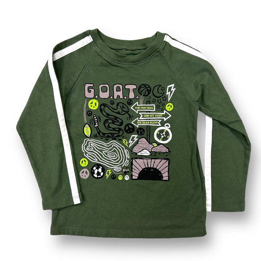 Boys Garanimals Size 4T Dark Green Long Sleeve Hiking Shirt
