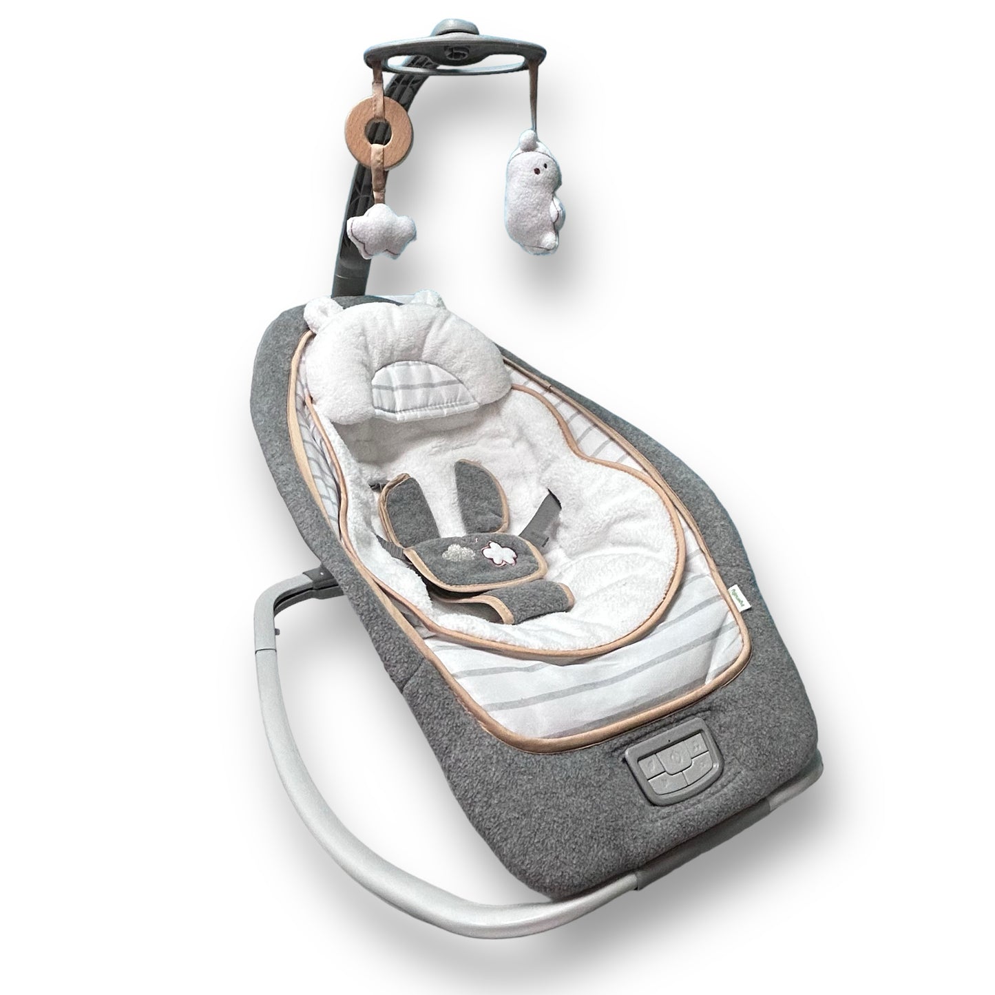 Ingenuity Boutique Collection Baby Rocker Seat with Vibrations, Bella Teddy
