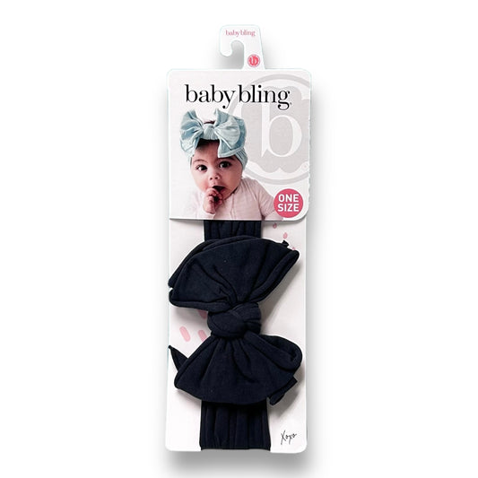 NEW! Baby Bling Girls One Size Dark Gray Bow