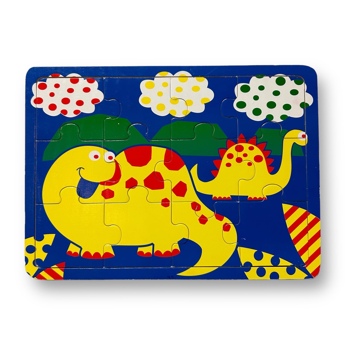 12-Piece Wooden Dinosaur Puzzle