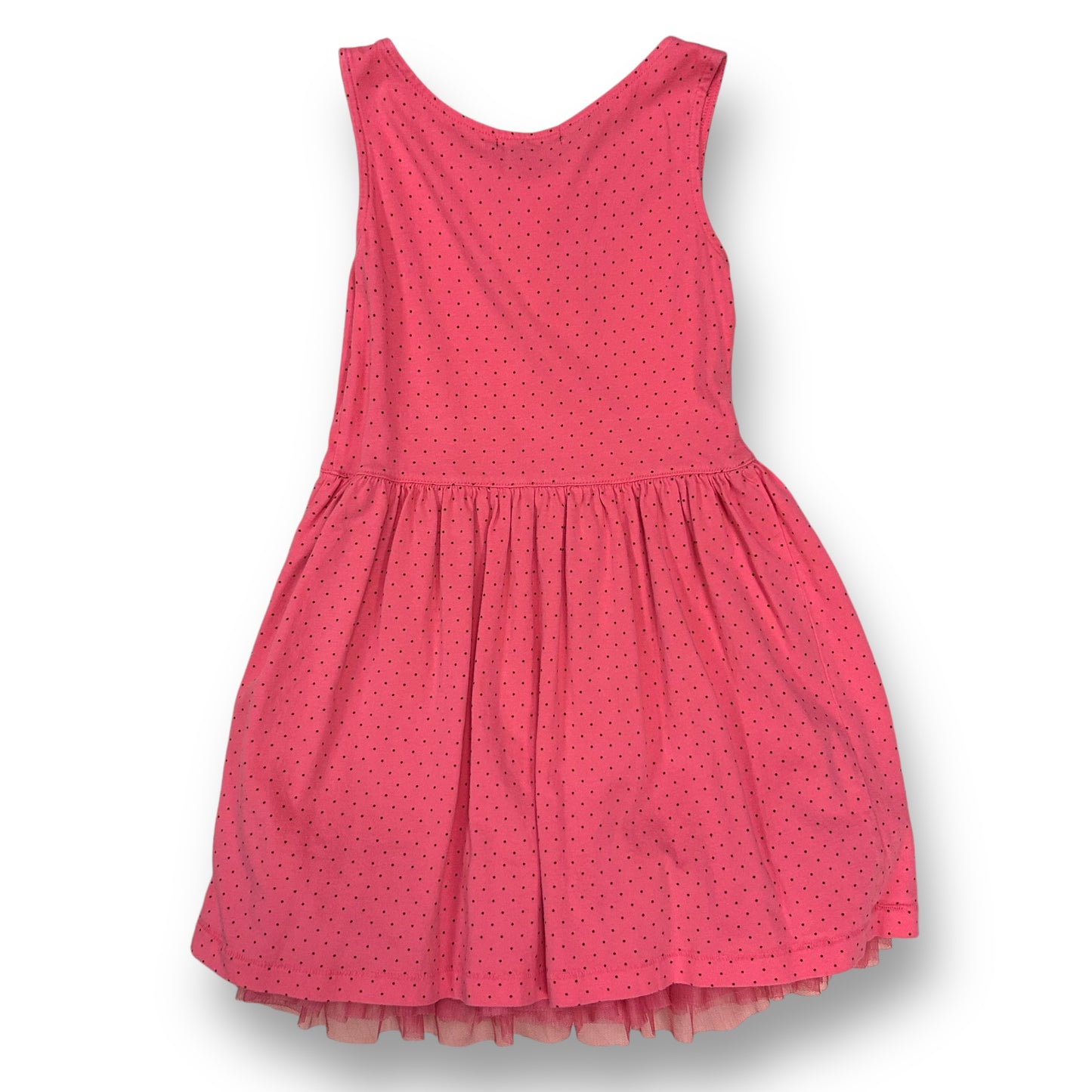 Gap Kids Size 6/7 Girls YSM Pink Polka Dot Tulle Lined Sleeveless Dress