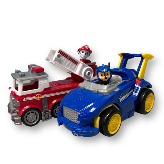 Paw Patrol Collection of 2 Action Figures & Vehicles