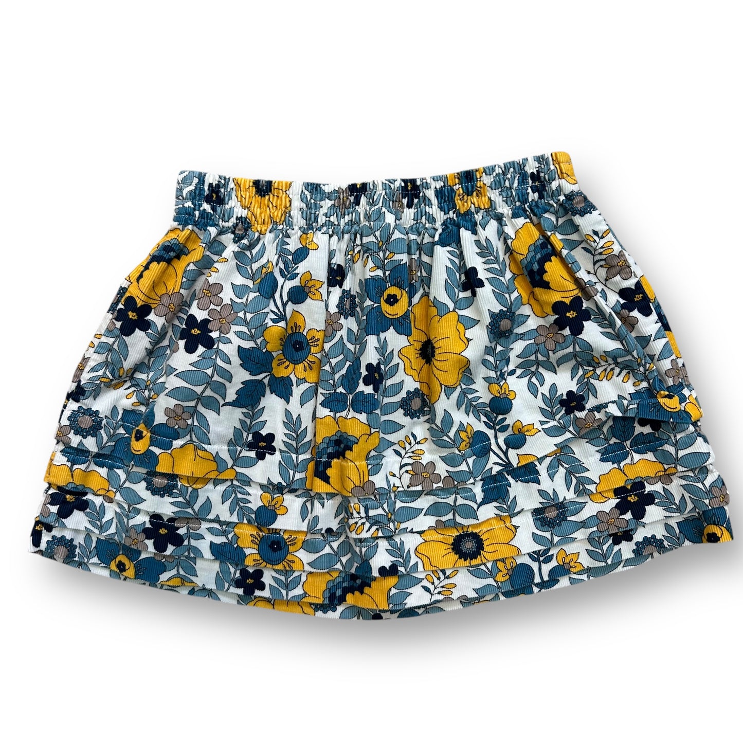 Janie and Jack Girls Size 18-24 Months Elastic Waist Floral Print Layered Skirt