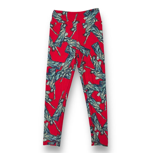 Lularoe Girls Size 4-6 Small/Medium Red Statue of Liberty Leggings