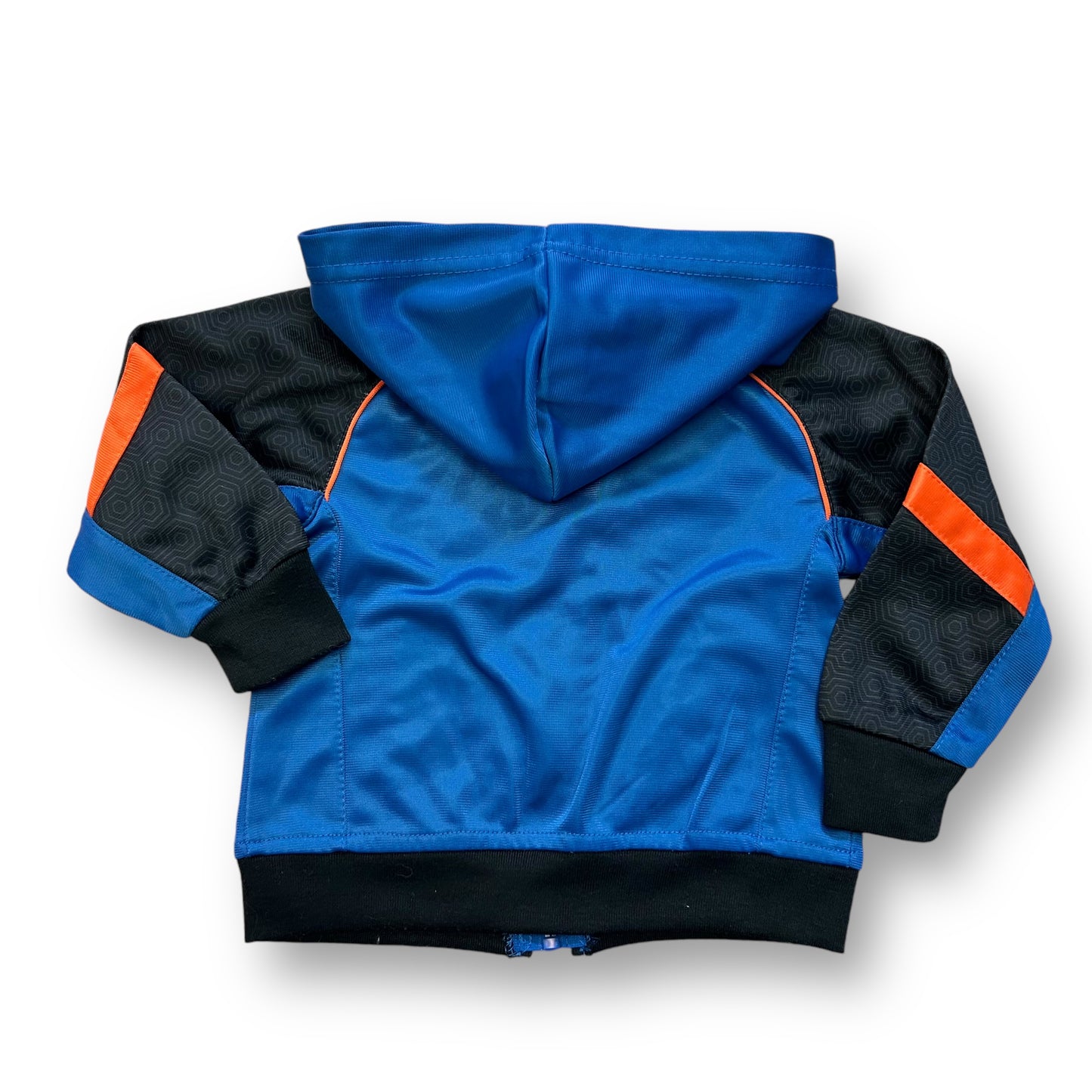 Boys Size 12 Months Royal Blue Polyester Full Zip Warm-Up Jacket with Hood