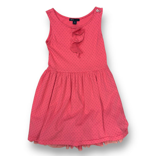 Gap Kids Size 6/7 Girls YSM Pink Polka Dot Tulle Lined Sleeveless Dress
