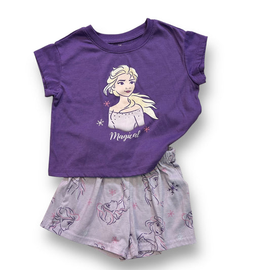 Girls Disney Princess Size 4/5 Purple 2-Pc Elsa Frozen Pajamas