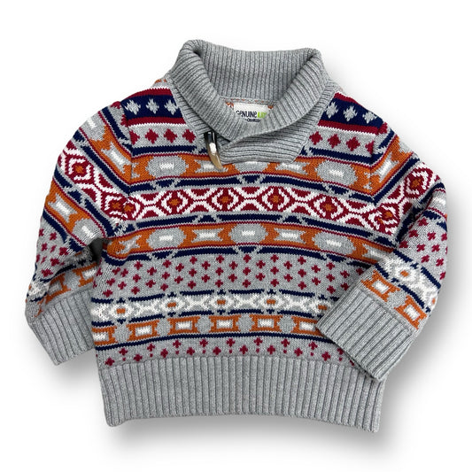 Boys OshKosh Size 2T Gray Knit Mock Turtleneck Sweater