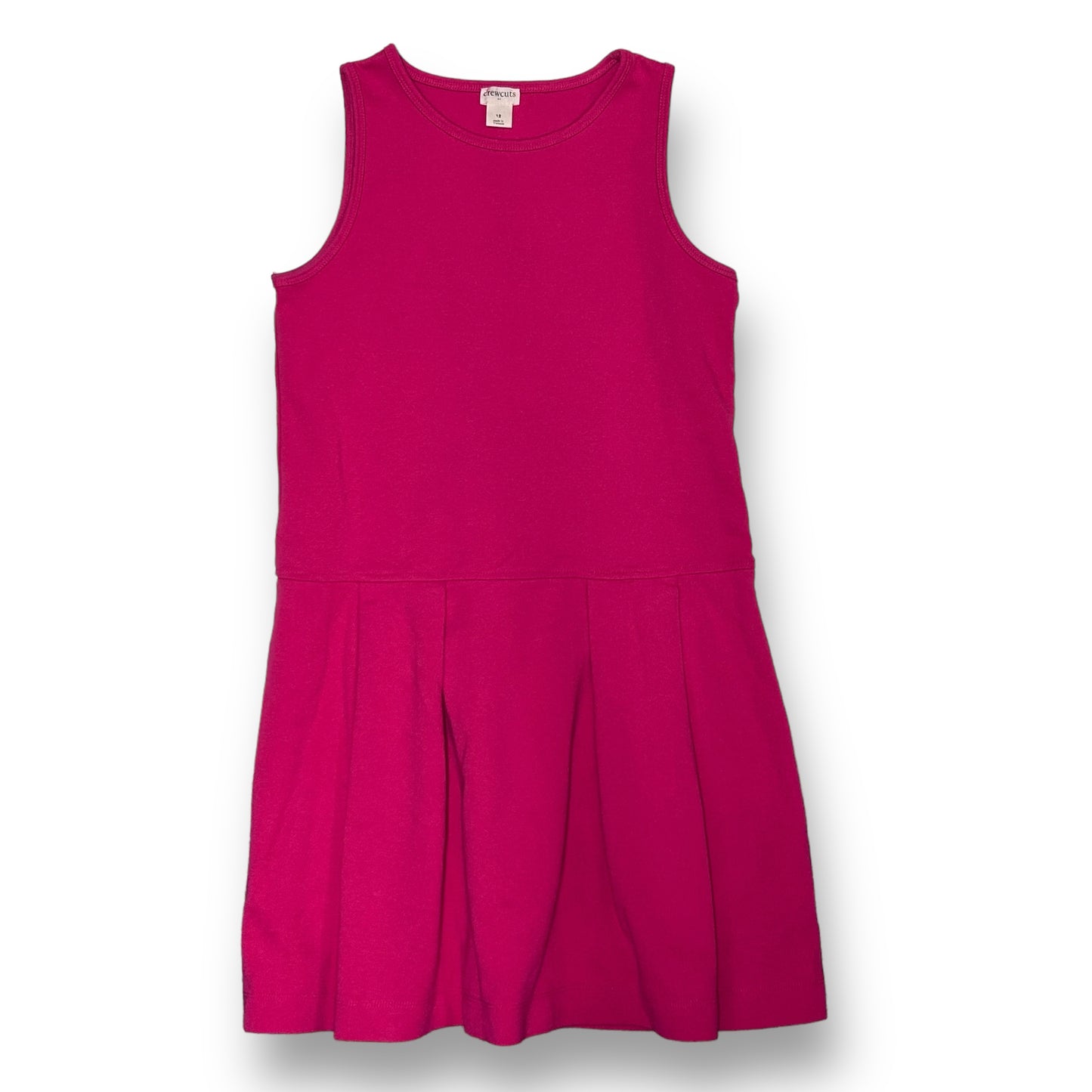 Crewcuts Youth Girl Size 12 Pink Pleated Cotton Blend Sleeveless Dress
