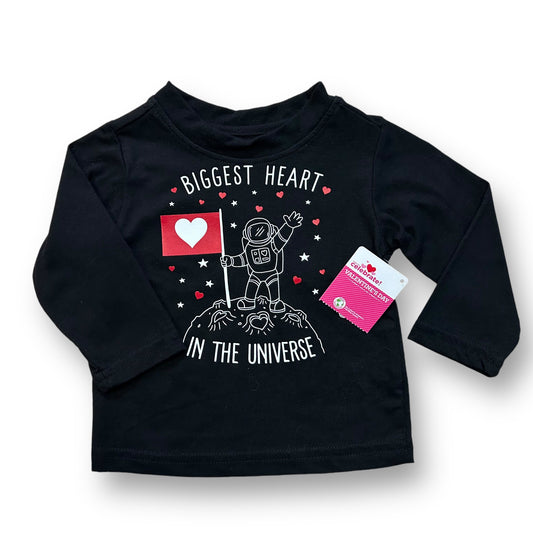 NEW! Boys Celebrate! Size 12 Months Black Valentine's Day Long Sleeve Shirt